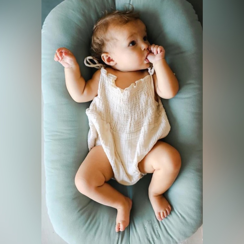 Snuggle Me Baby infant lounger.